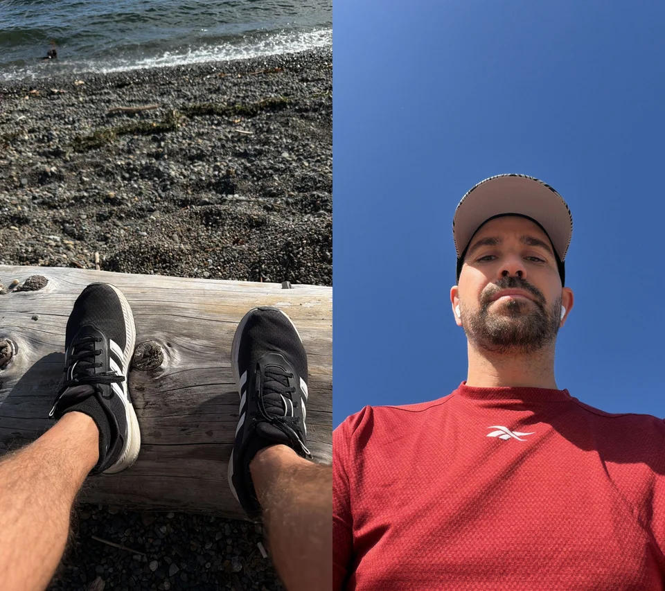 Des pieds sur le bord de l'eau,  
Un souffle, une pause, la vie s'invite,  
Entre la terre et la mer se dessine  
Le tableau vibrant où le cœur succombe.