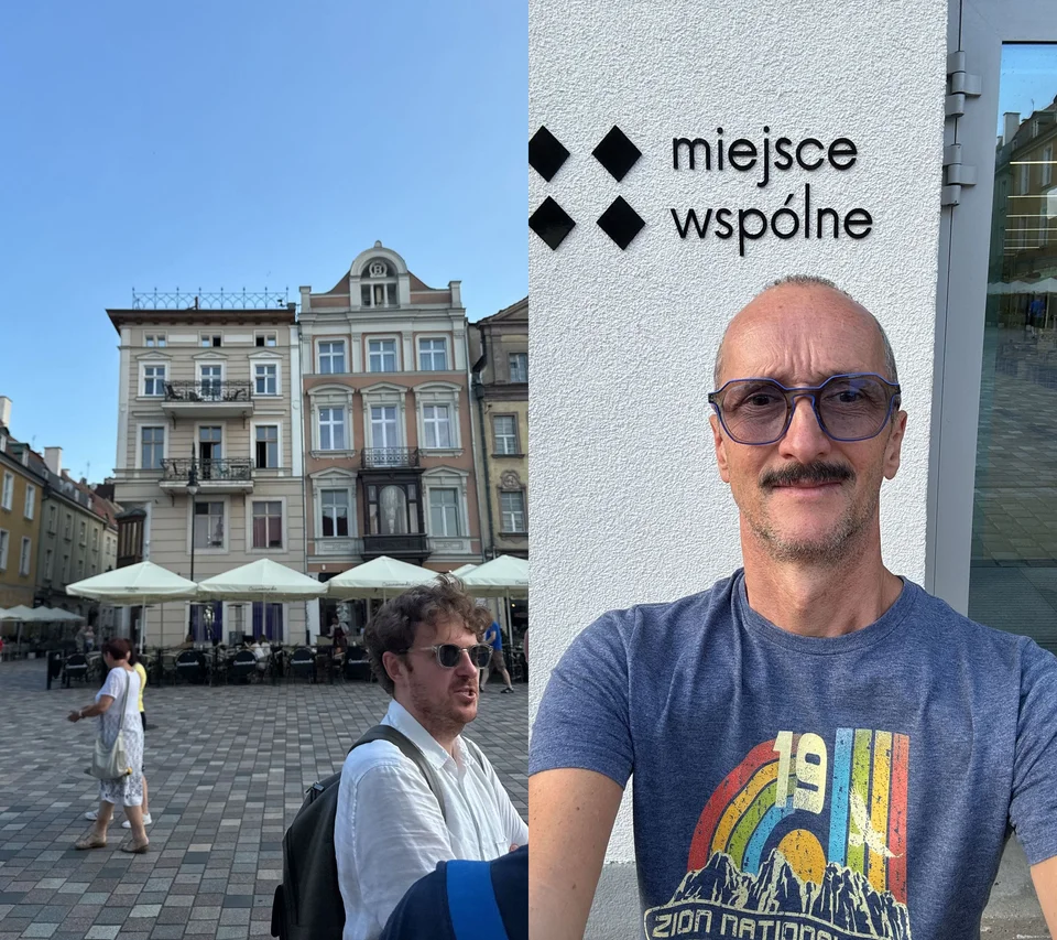 Il était une fois un photographe qui, en quête d’inspiration, s’installa sur une place animée, ému par cette bibliothèque de façades où les gens se cachent derrière des histoires sans fin.

Un homme, lunettes de soleil et cheveux en désordre, parlait à voix haute, persuadé que l’univers l’écoutait. Elle, la flâneuse en blanc, s'éloignait prudemment, tel un texte oublié dans un livre.