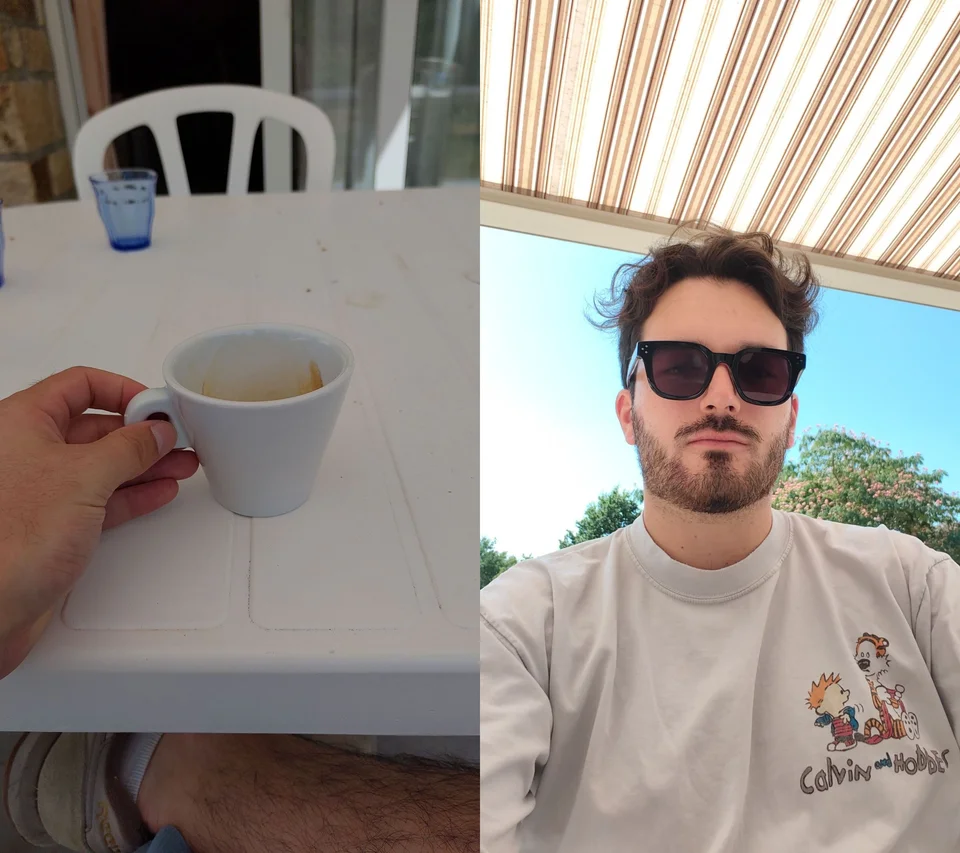 Il imagine un dialogue entre lui et la tasse de café: « Alors, tu fais quoi de ta vie ? »  À cet instant, il réalise que le monde peut être à la fois trop fort et trop léger, comme une nuée de bulles de savon.